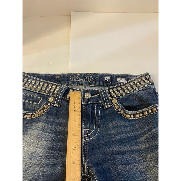 Miss Me blue denim jeans size 26 studs bling JP5130st - Picture 6 of 9